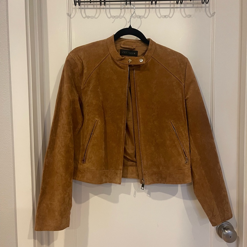Zara Tan Suede Women's Jacket